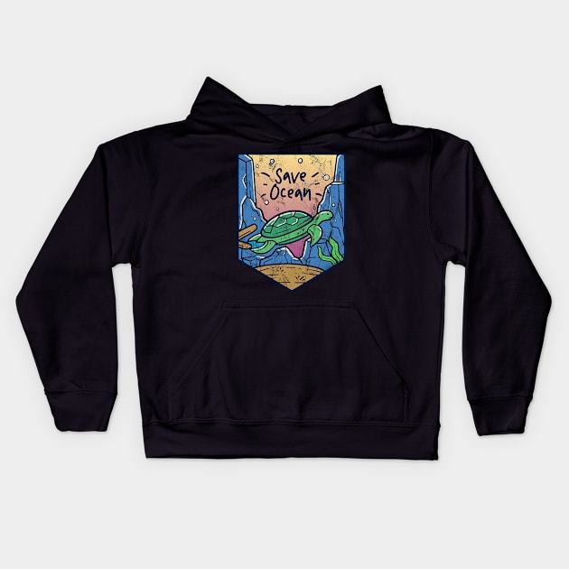 Save Ocean Kids Hoodie by williamsmith